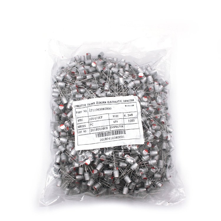 Factory Wholesale ODM/OEM 6.3 Volt 270 MFD DIP Solid Aluminum Electrolytic Capacitors 6.3V 270UF