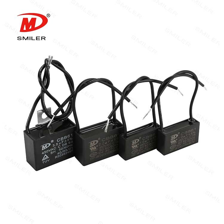 CBB61 AC Motor Metallized Polypropylene Film Capacitors 500V 1.5UF