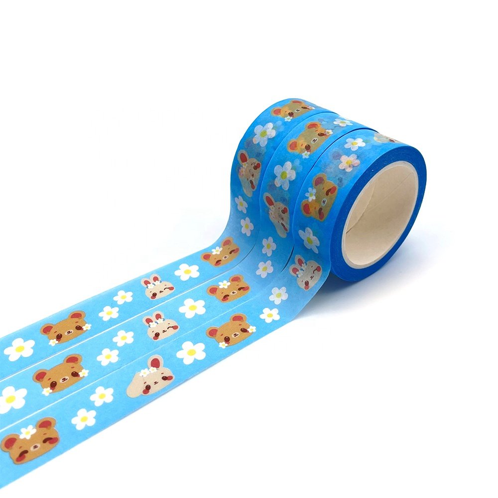 Wholesale designer adhesive packaging custom printed manufacturer washi tape with good quality
