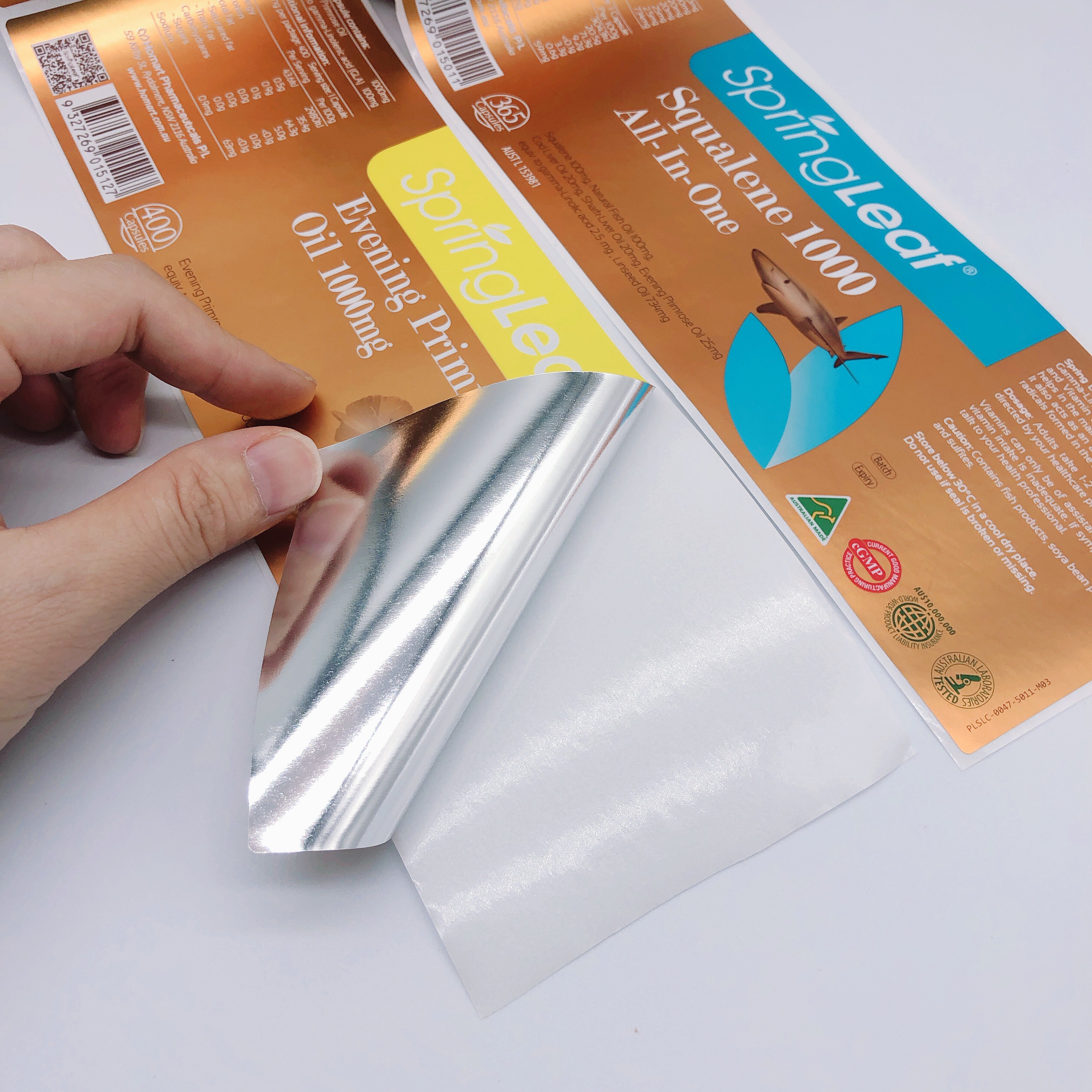 Custom Waterproof Product Adhesive Printing Food Pack Jar Container Label Sticker Multiple materials