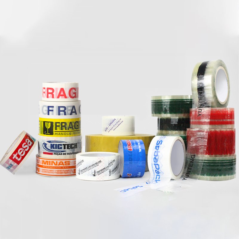 Custom Logo Matt White Adhesive Packing Tape Bopp Self Waterproof Adhesive Tapes Shipping Sealing Packing Tape