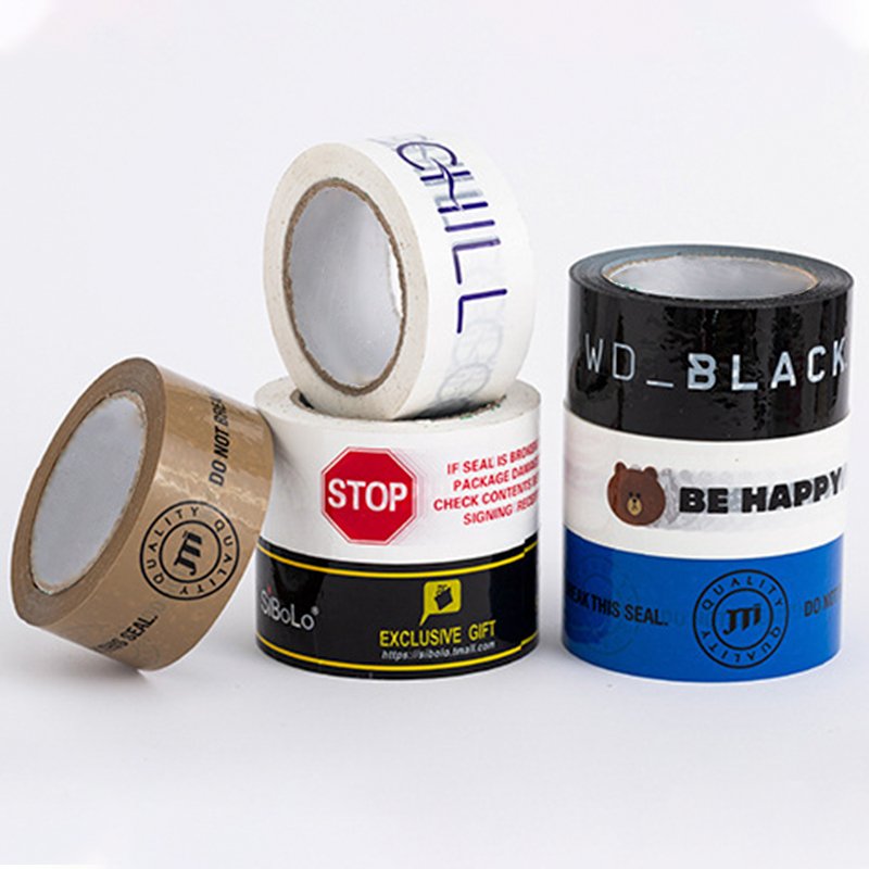 Custom Logo Matt White Adhesive Packing Tape Bopp Self Waterproof Adhesive Tapes Shipping Sealing Packing Tape