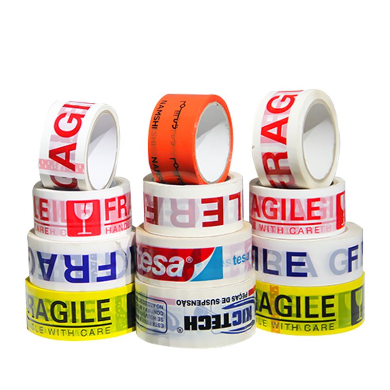 Custom Logo Matt White Adhesive Packing Tape Bopp Self Waterproof Adhesive Tapes Shipping Sealing Packing Tape