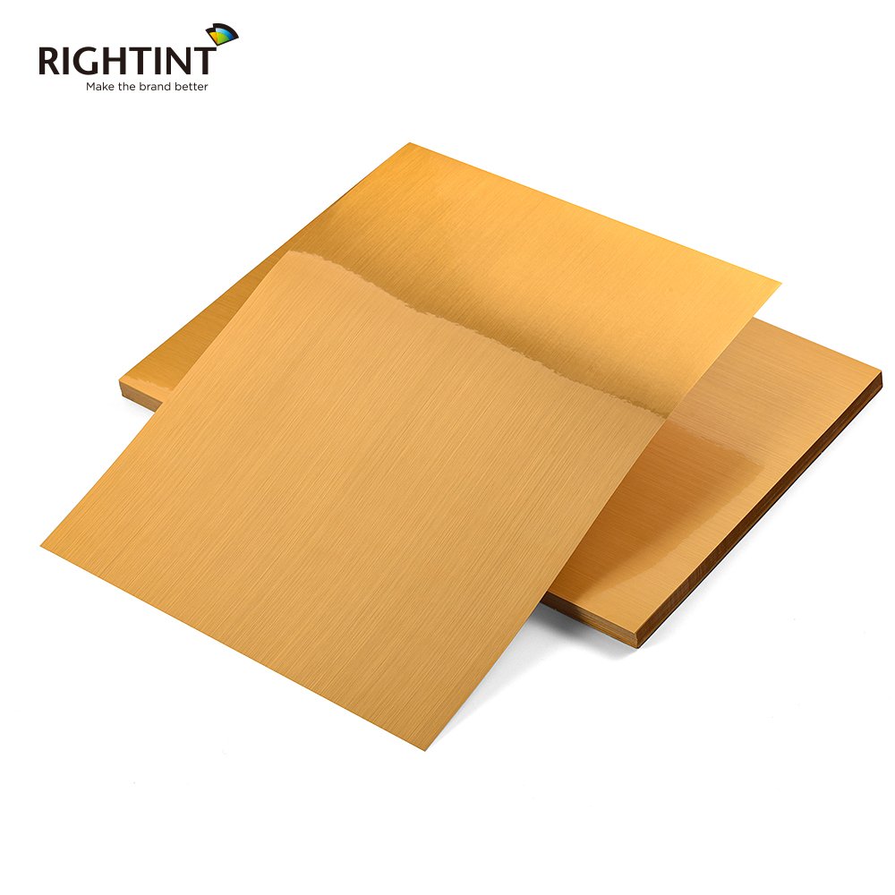 High Quality 50 Micron Brushed Golden PET Self Adhesive Polyester Film