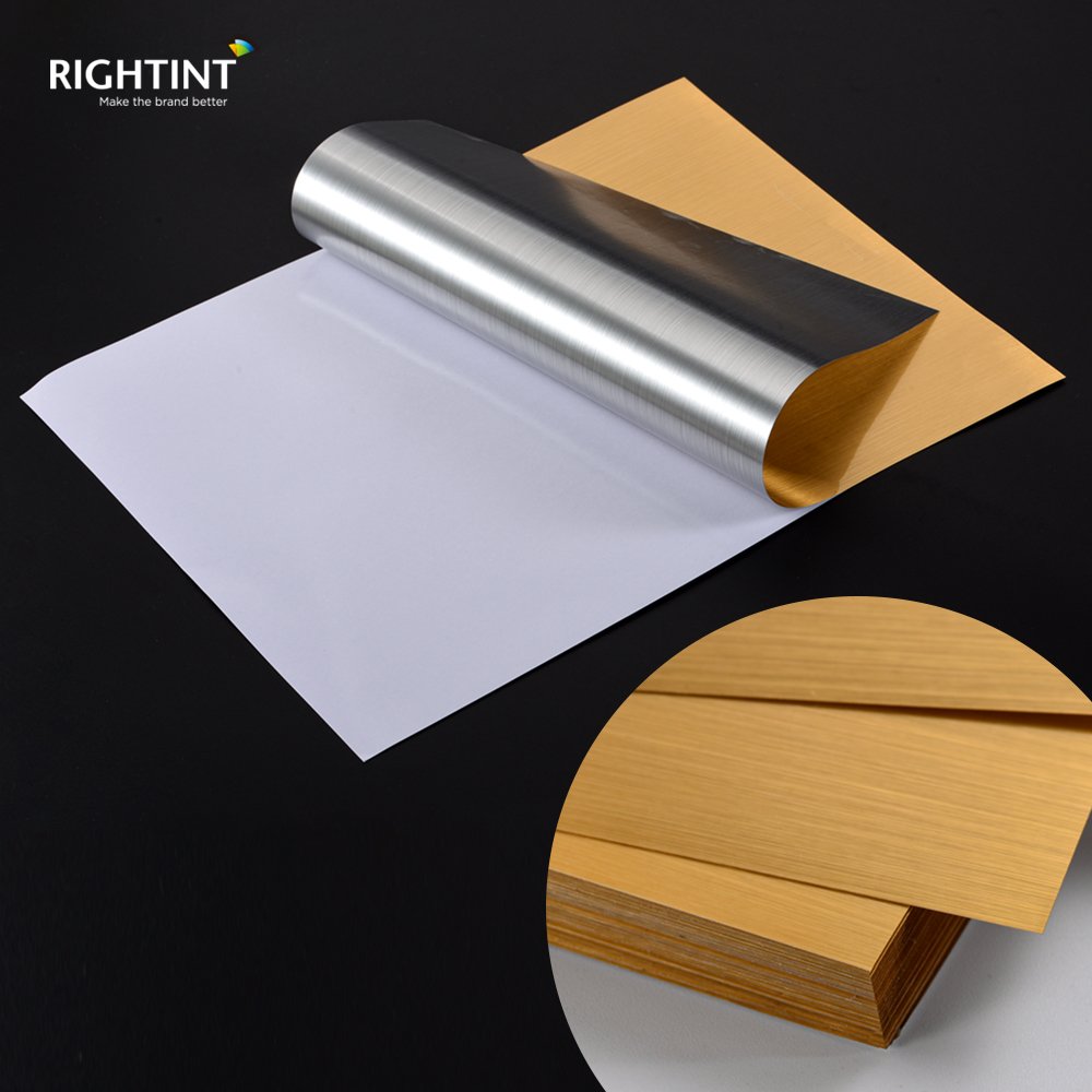 High Quality 50 Micron Brushed Golden PET Self Adhesive Polyester Film