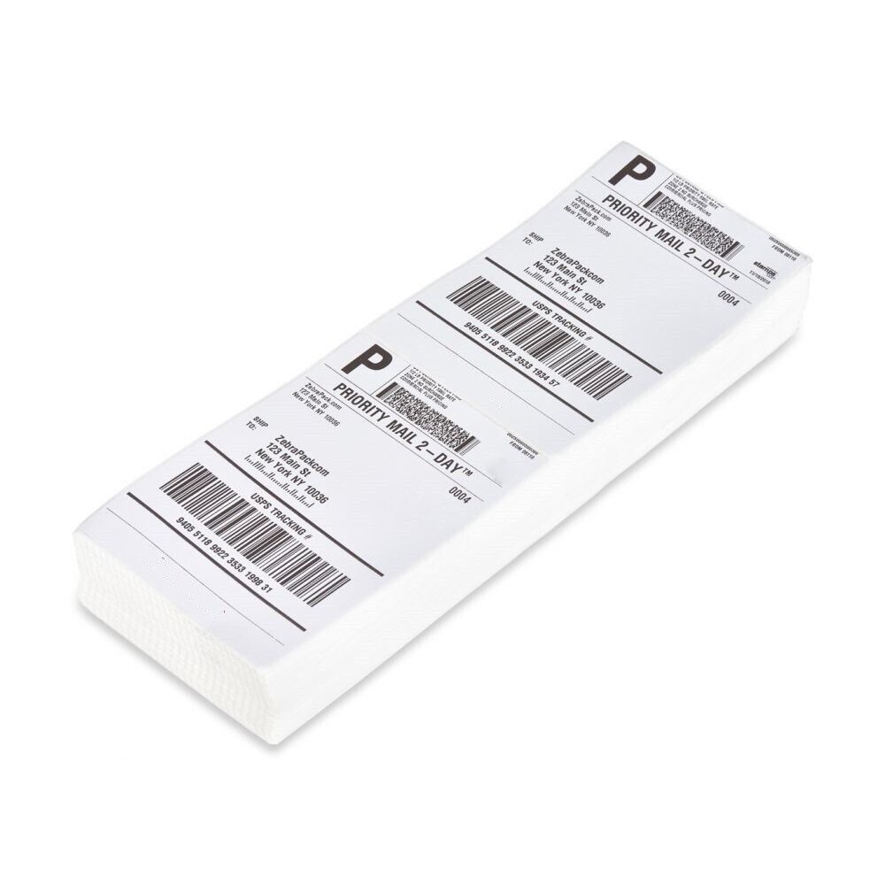 Fanfold 100x150 Thermal Adhesive Paper Sticker 500 PCS/Stack 4*6 Waybill Sticker Thermal Label Printer Printer Label