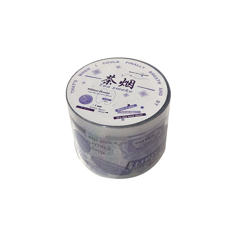 Wholesale PET Masking Tape Galaxy Painting Series 6 styles English Text Decoration Stickers Clear Tape