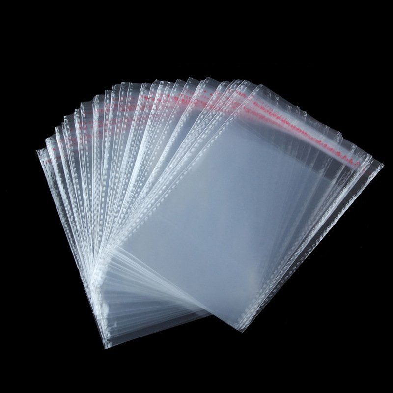 Wholesale Custom Printed OPP Self Adhesive Bags Clear Transparent Jewelry Cellophane Plastic Bags With Seal Flap