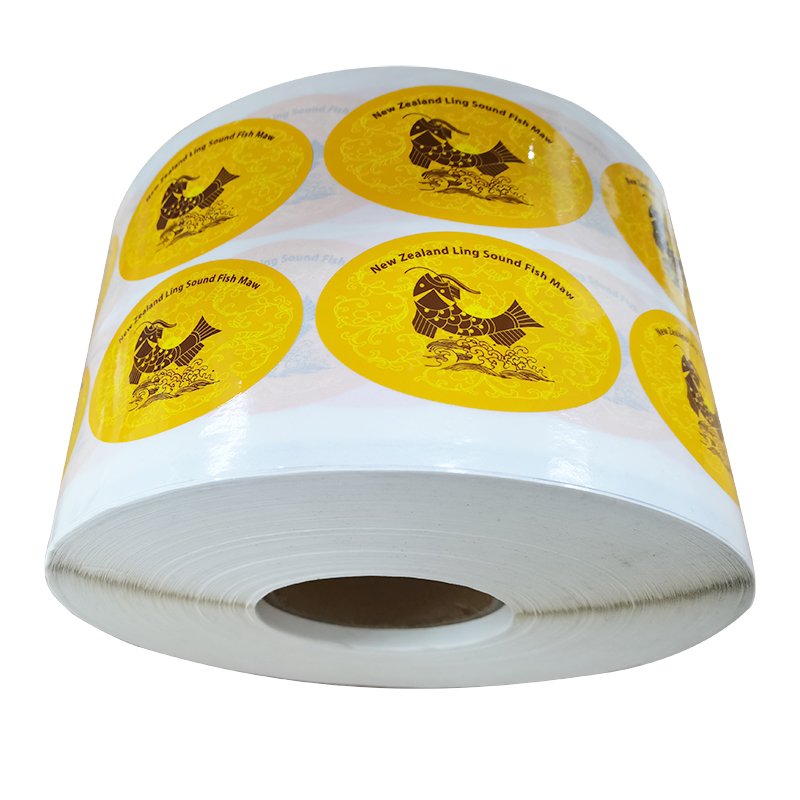 Direct Factory Price Personalized Logo Pet Vinyl Sticker Non-Toxic Adhesive Frozen Food Label Fridge Custom Pizza Industrial
