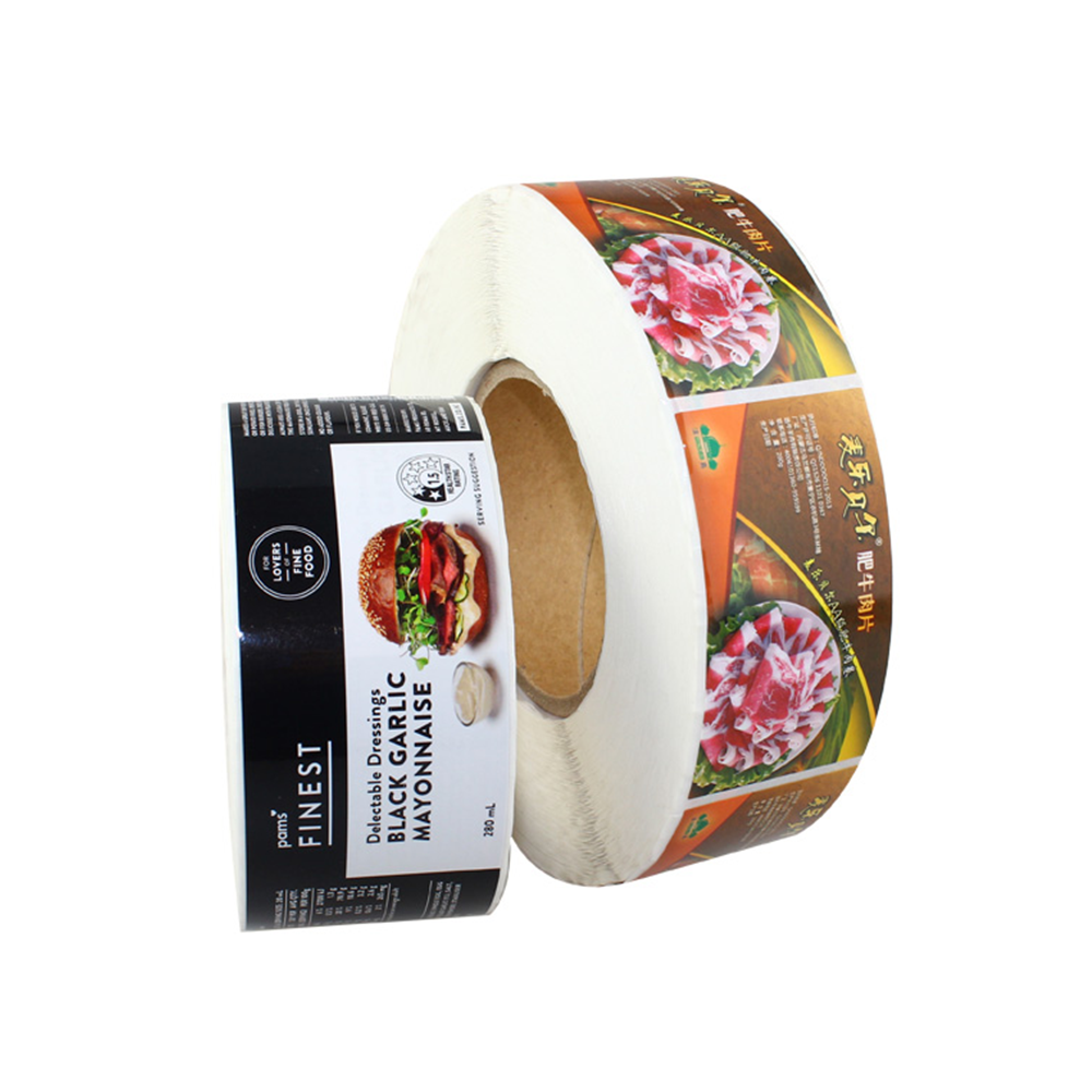 Direct Factory Price Personalized Logo Pet Vinyl Sticker Non-Toxic Adhesive Frozen Food Label Fridge Custom Pizza Industrial