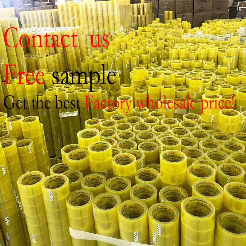 Wholesale Free Sample Transparent BOPP Tape Strong Acrylic Adhesive Waterproof and Customizable for Carton Sealing and Packing