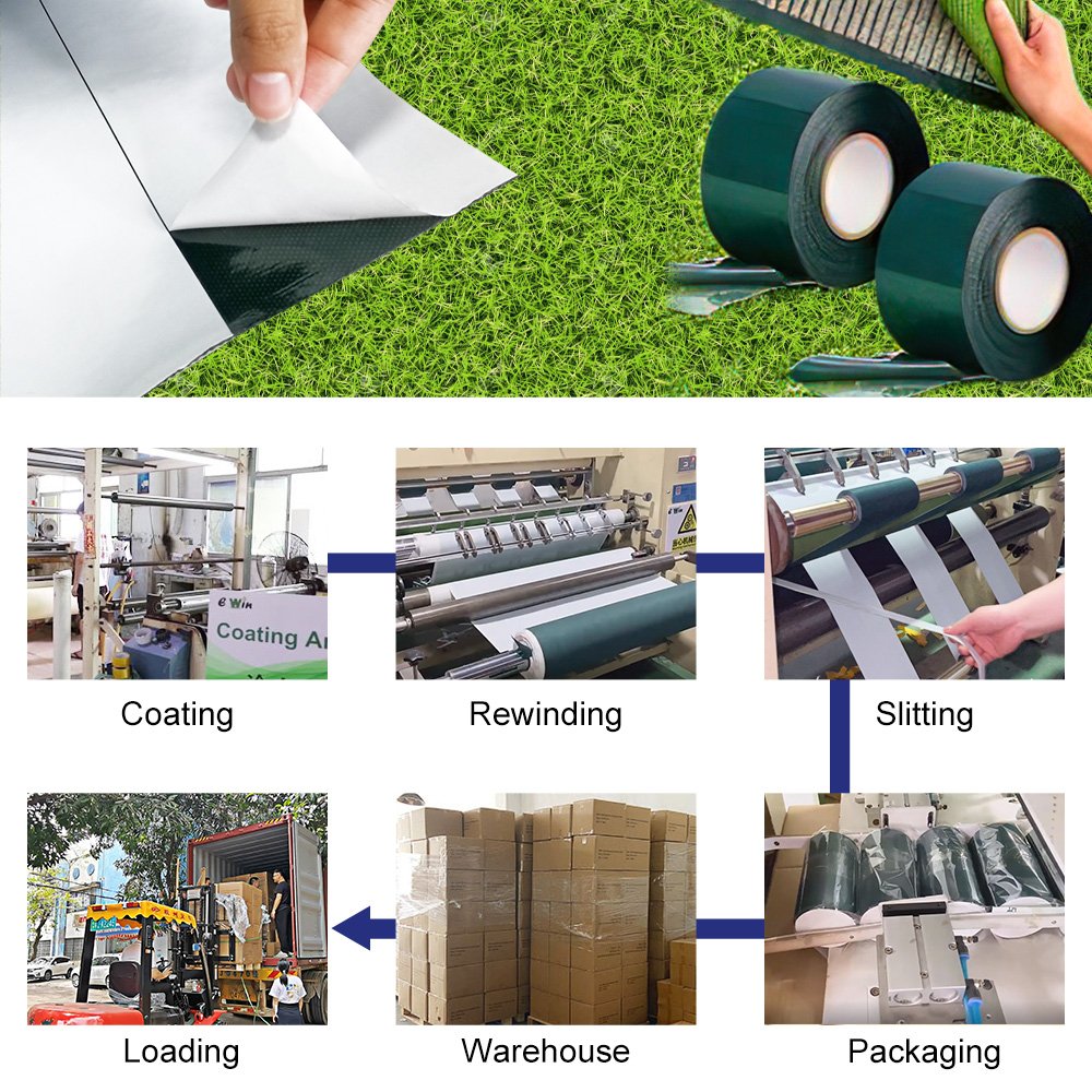 Turf Landscaping Non-woven Fabric Waterproof Synthetic Joining Lawn Self Adhesive Joint Artificial Grass Seaming tape
