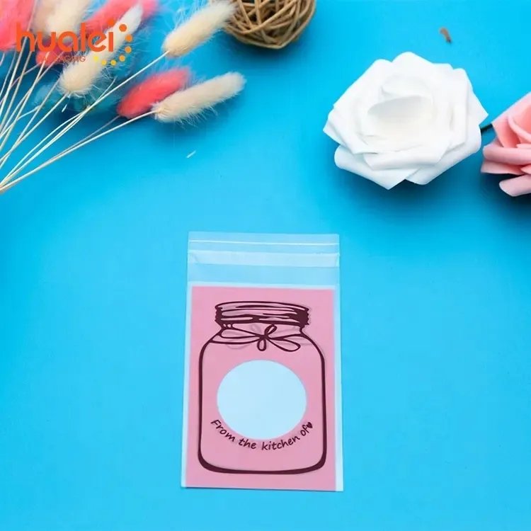 Custom Design Transparent Self Adhesive Seal Clear Plastic Bag Printed Package Bag Christmas Gift Opp Packaging Bag