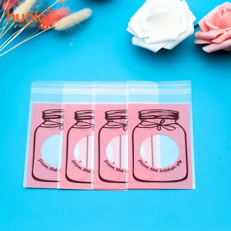 Custom Design Transparent Self Adhesive Seal Clear Plastic Bag Printed Package Bag Christmas Gift Opp Packaging Bag