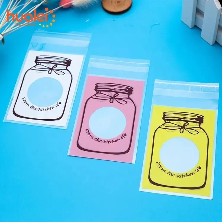 Custom Design Transparent Self Adhesive Seal Clear Plastic Bag Printed Package Bag Christmas Gift Opp Packaging Bag