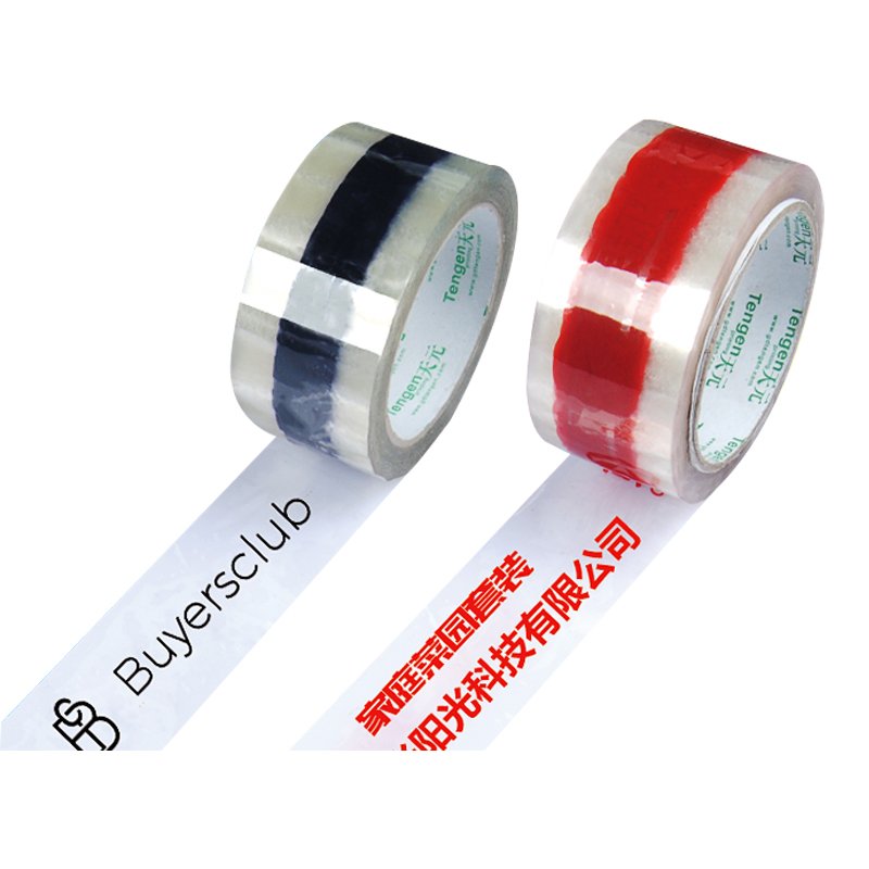 Custom color logo transparent strong seal packing adhesive glue tape