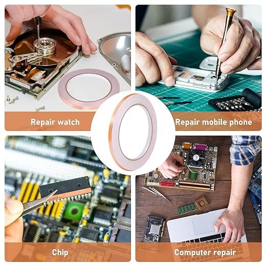 1- Recyclable Heat Resistant Single or Double Sided Conductive EMI Shielding Against Slug Snail Copper Foil Self Adhesive Tape