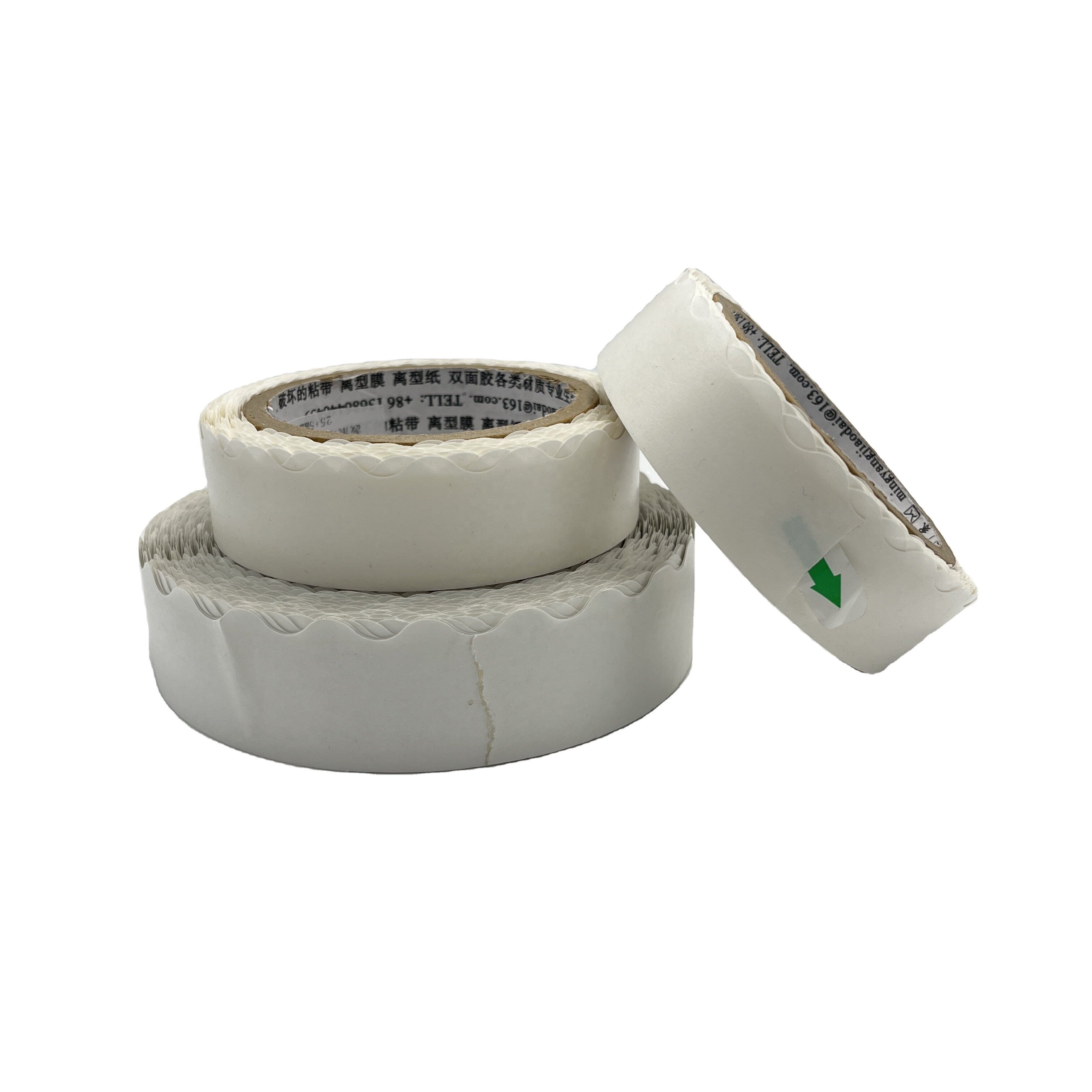 White double-sided tape wavy non-stick for easy lifting