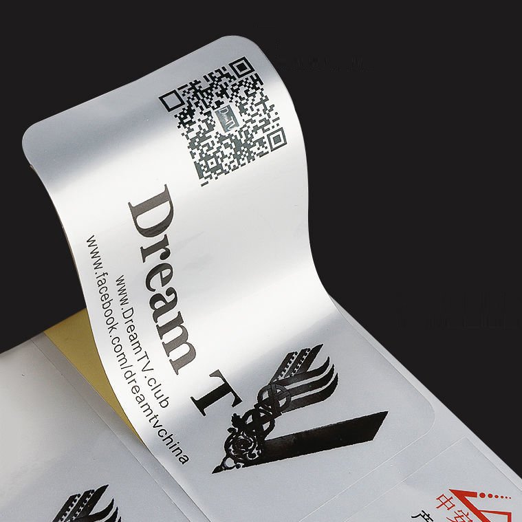 Custom matte silver heat resistant barcode sticker labels heat-resistant adhesive multilayer label bar code label sticker