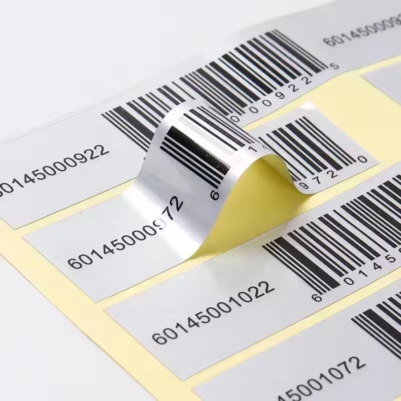 Custom matte silver heat resistant barcode sticker labels heat-resistant adhesive multilayer label bar code label sticker