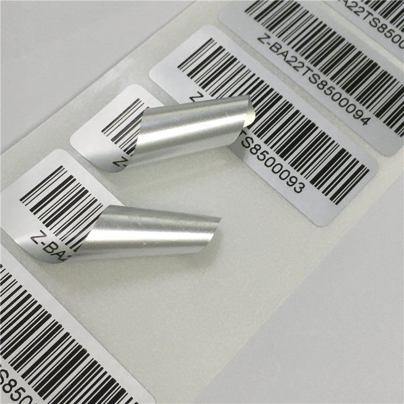 Custom matte silver heat resistant barcode sticker labels heat-resistant adhesive multilayer label bar code label sticker