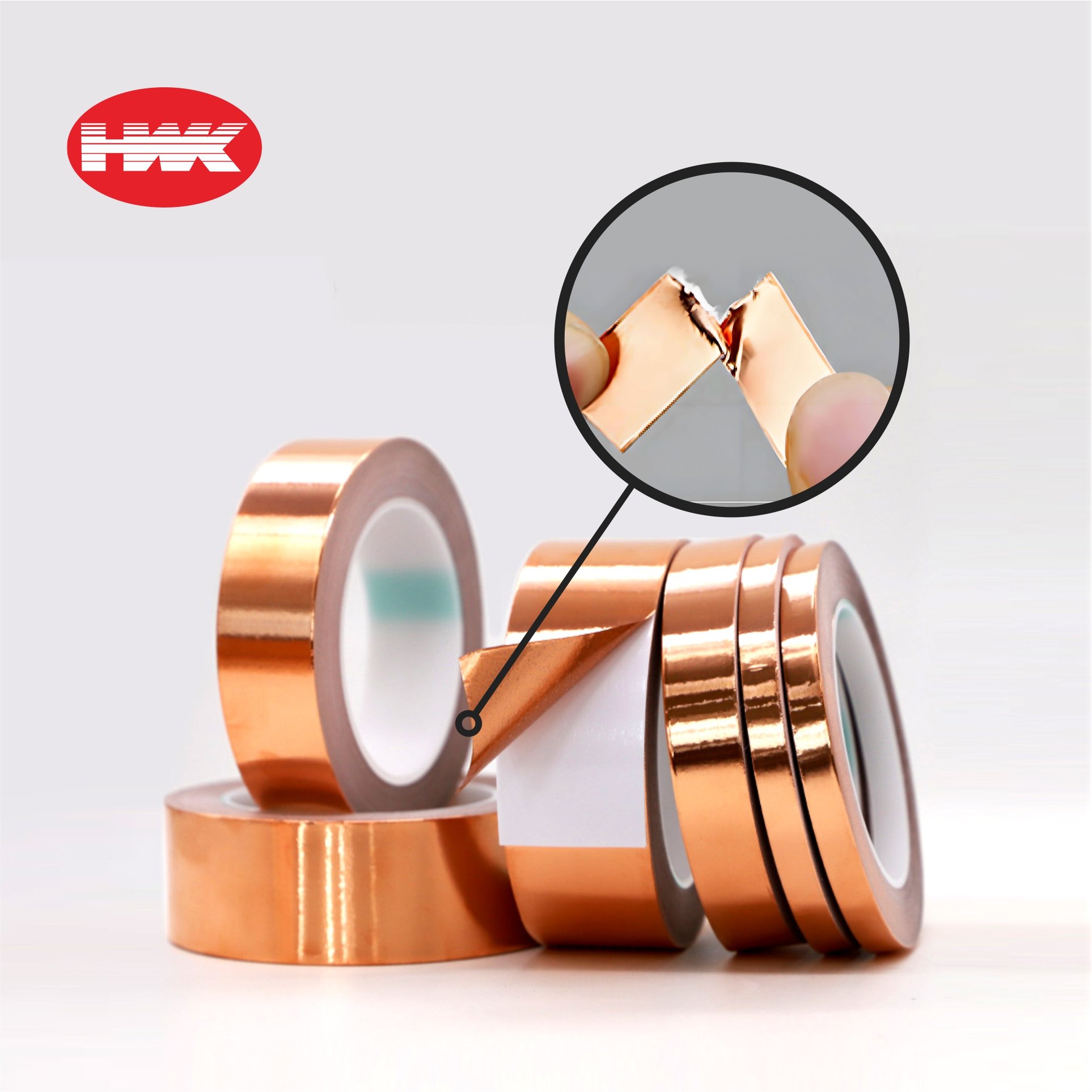 HWK Soldering Jewelry Repairs Grounding Single Conductive Adhesive Shielding Industrial Copper Foil Tape