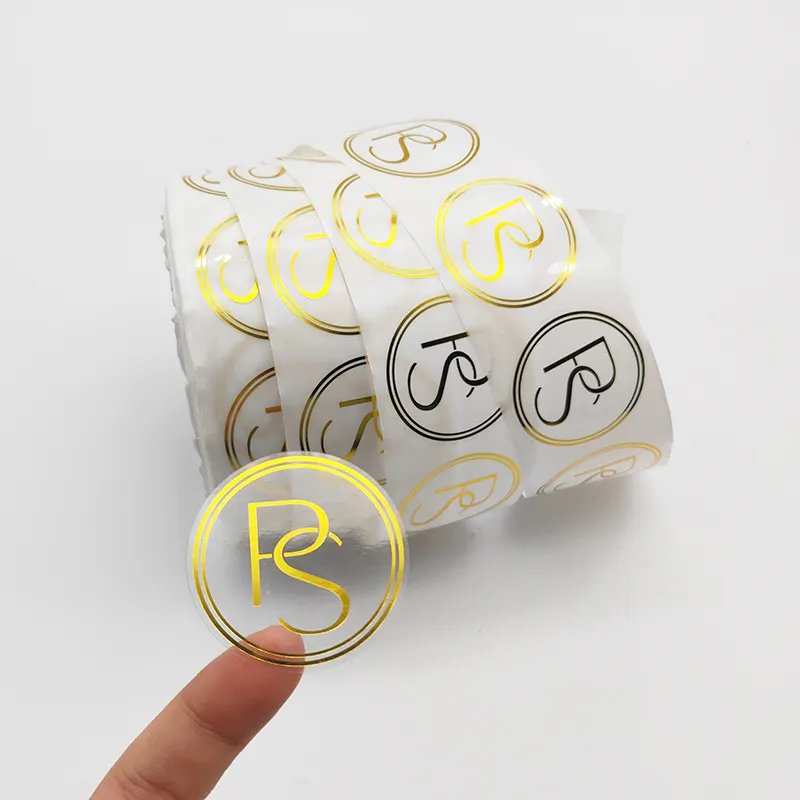 Custom Any Text Adhesive Printing Round Label Stickers Circle Waterproof Vinyl Sticker Roll Private Logo Stickers