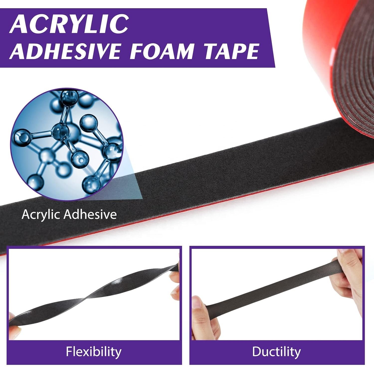 Customized die-cutting Double Sided Foam Tape adhesive tape 3m 4229P double tape 3m pe foam square foam pad