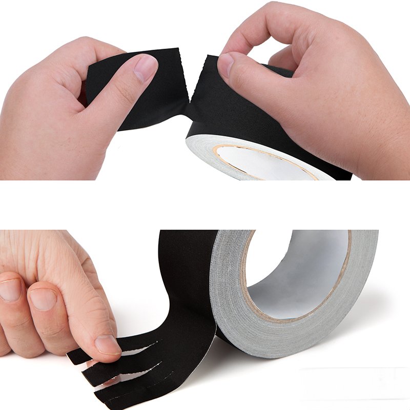Custom Adhesive 50Mm X 50M 3 Inch Black White Premium Business Matt Matte Edge Duct Cloth Gaffa Gaffer Tape For Book Binding