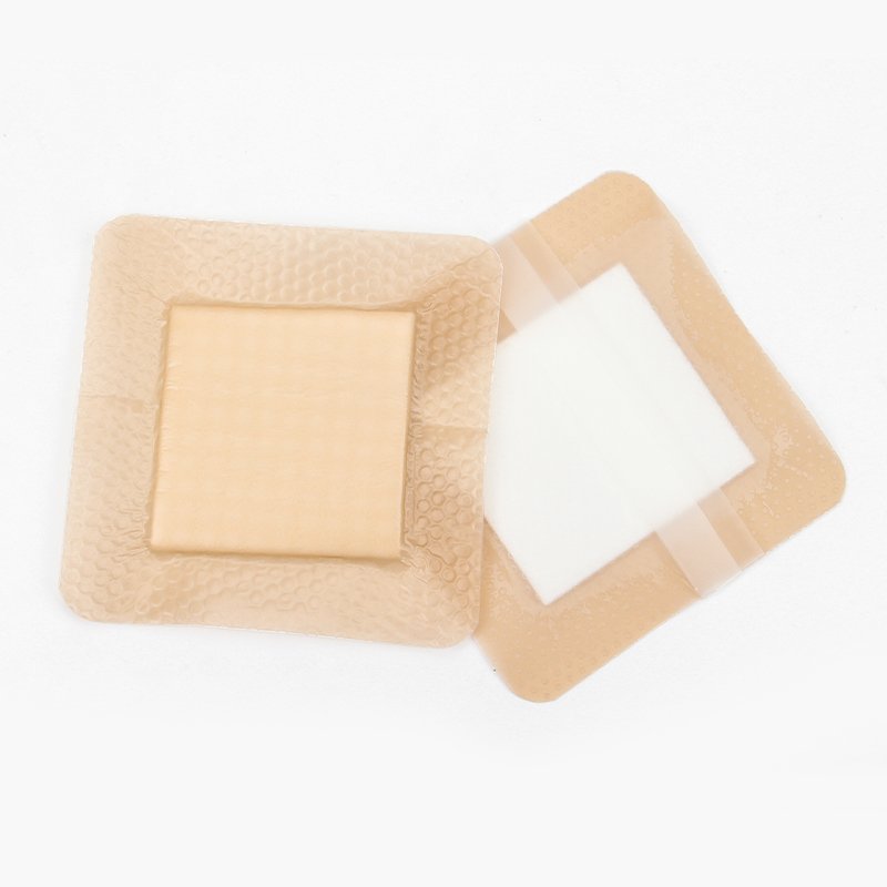 Alexer Bordered Silicone Adhesive Foam Dressing Medical for Bedsores Silicone Foam Dressing