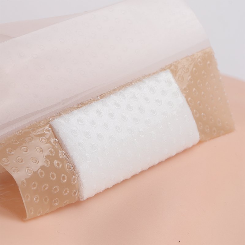 Alexer Bordered Silicone Adhesive Foam Dressing Medical for Bedsores Silicone Foam Dressing