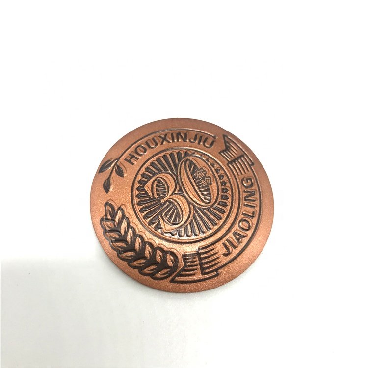 Custom Gold Foil Adhesive Label Sticker for Aluminum Wine Bottle Glossy Nickel with Curved Trademark Logo Boxed for Packing