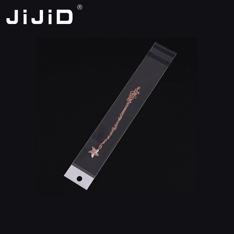 JiJiD Cellophane Self Adhesive Packing Clear Opp Plastic Poly Bag With Header Card bag