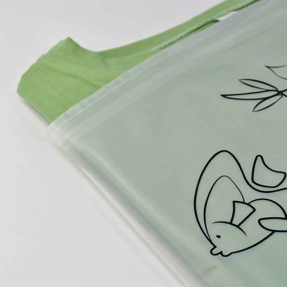 Garment Packaging 100% PLA Biodegradable Corn Starch Compostable Bags Self Adhesive Seal Tap Flap with