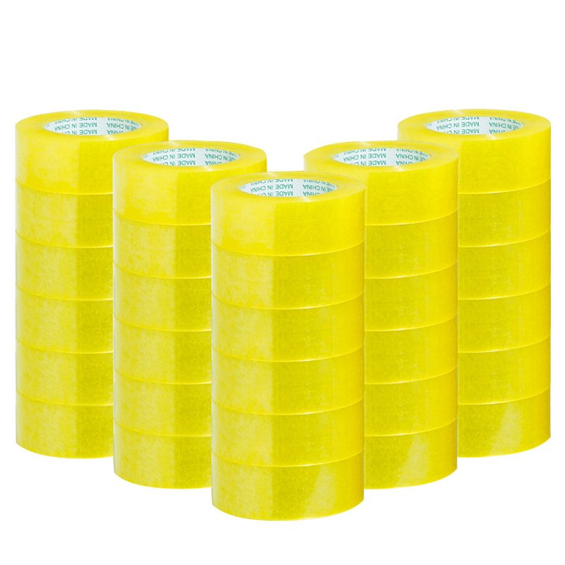 Water-proof No Bubbles Clear Lightly Yellowish Bopp Packing Tape Clear Adhesive Sealing Tape Transparent Acrylic Offer 7 Days