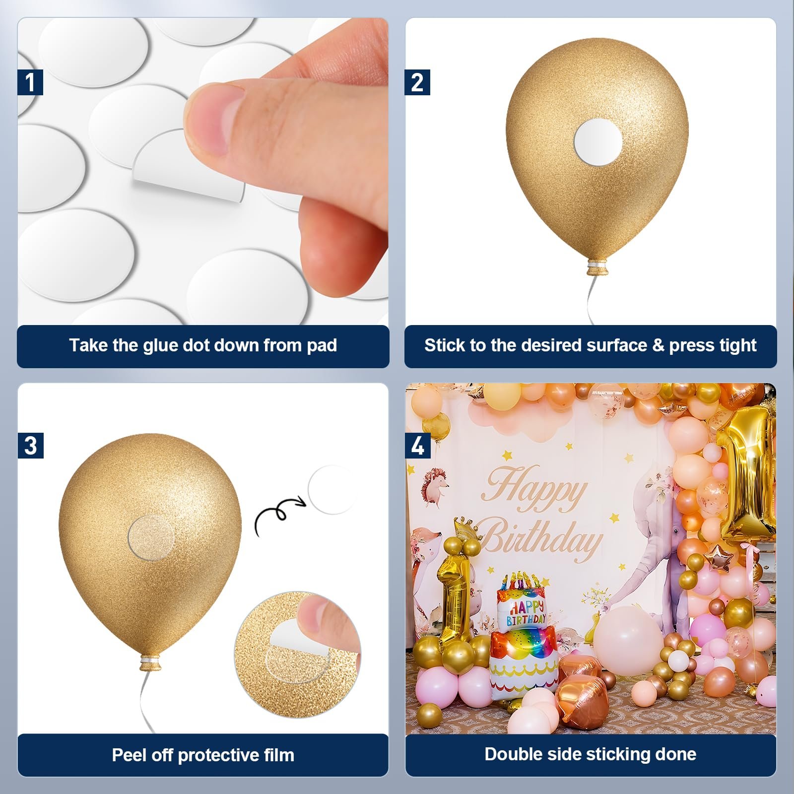 Customized Die Cut Double Sided Adhesive Paper Film Nano Tape Nano Bubble Balloons Kit Water Ball Adhesive Tape