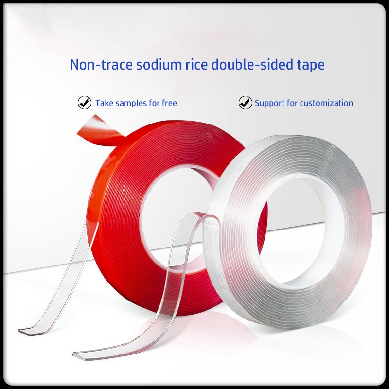 Used for wall waterproof PU 1-2mm nano double-sided tape heavy washable traceless double-sided nano tape transparent adhesive