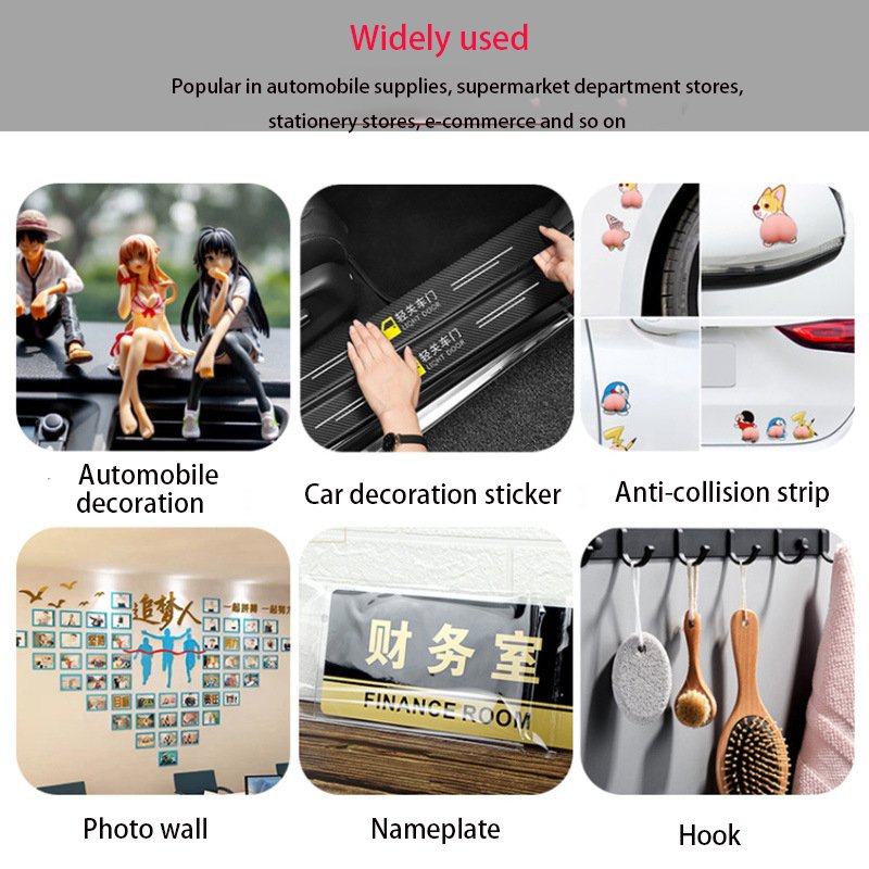 Used for wall waterproof PU 1-2mm nano double-sided tape heavy washable traceless double-sided nano tape transparent adhesive
