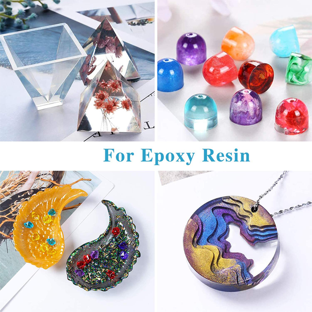 Premium Clear Epoxy Resin Kit Art Casting Resin Jewelry DIY Crafts Molds Easy Mix 1:1 Ratio