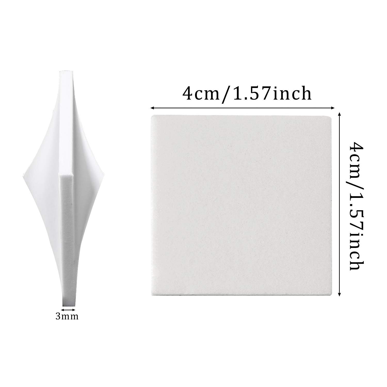 Square White Double Sided Foam Tape Strong Pad Mounting Adhesive Tape