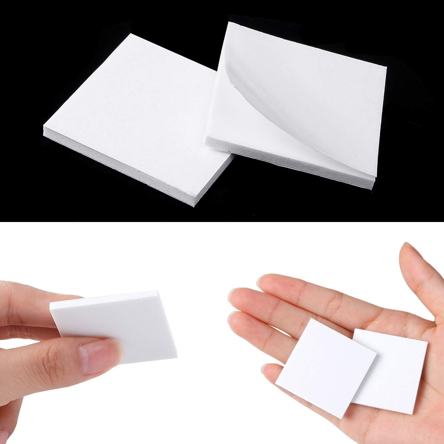 Square White Double Sided Foam Tape Strong Pad Mounting Adhesive Tape