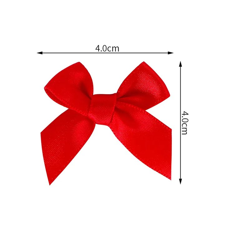Bestking Industry Wholesale Custom Pre Made Mini Self Adhesive Bows Satin Gift Ribbon Bow for Garment Accessory