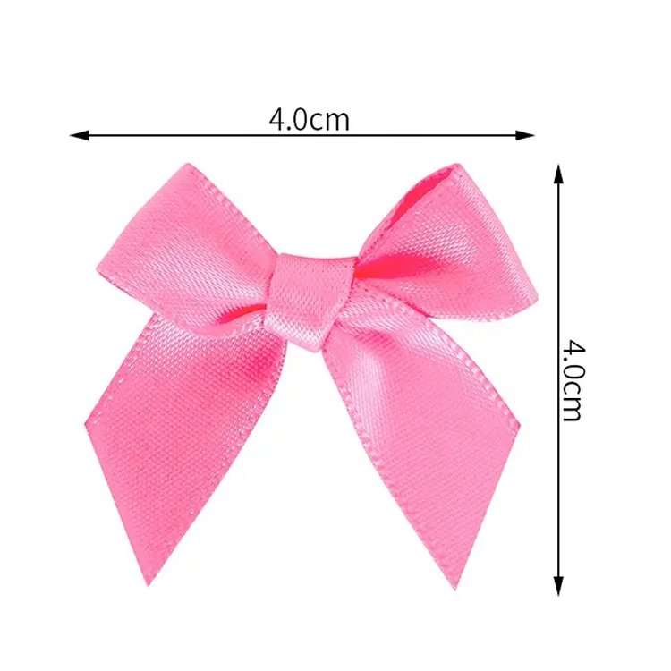 Bestking Industry Wholesale Custom Pre Made Mini Self Adhesive Bows Satin Gift Ribbon Bow for Garment Accessory