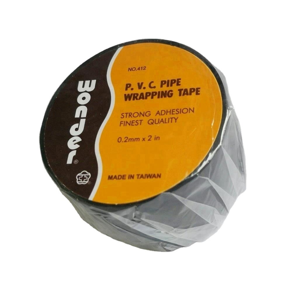 Wonder 2 Black PVC Pipe Wrap Tape 0.2mm Single Sided Waterproof Printed Design Corrosion Protection for Adhesion