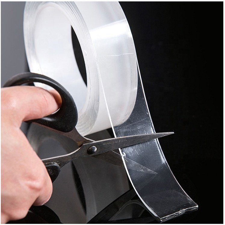 Nano Clear Multipurpose Mounting Tape,Tough Removable Reusable Transparent Stick Adhesive Tape for Wall Home Decor Office Decor
