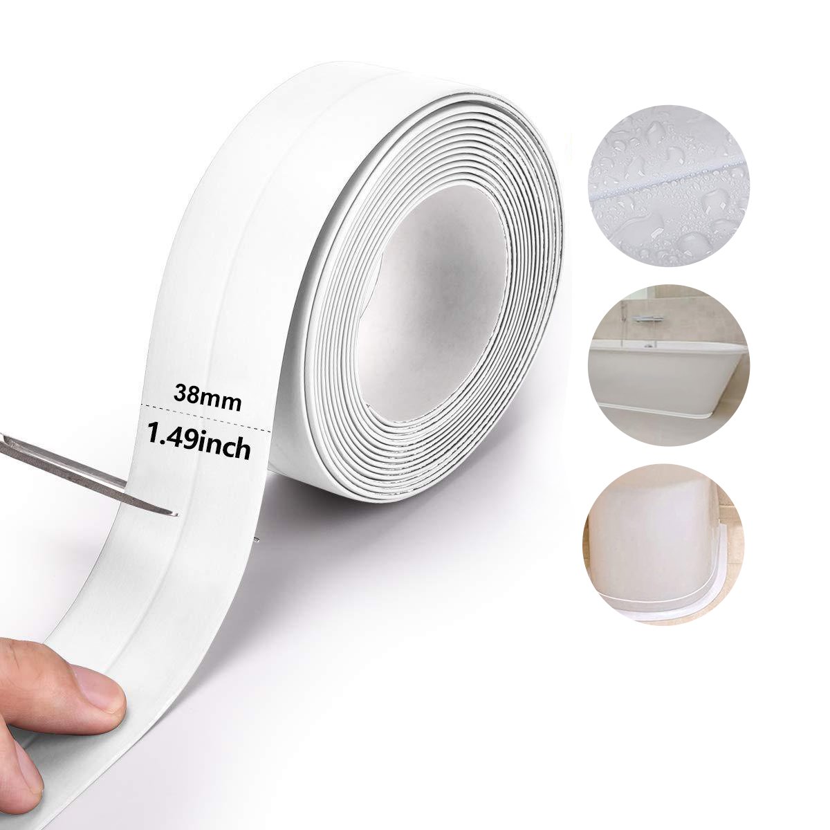 ANTI Self Adhesive Caulk Tape Shower Tile Sealer Bath And Kitchen Tub And Wall Sealing Caulk Strip Tape
