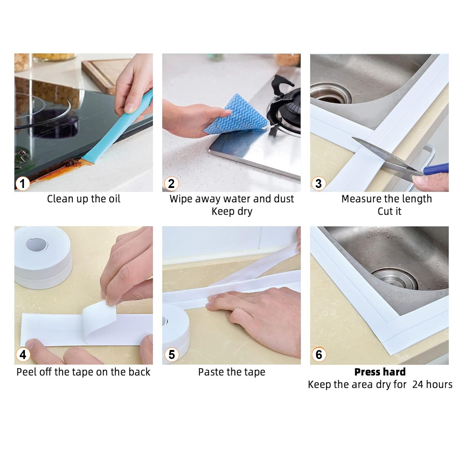 ANTI Self Adhesive Caulk Tape Shower Tile Sealer Bath And Kitchen Tub And Wall Sealing Caulk Strip Tape