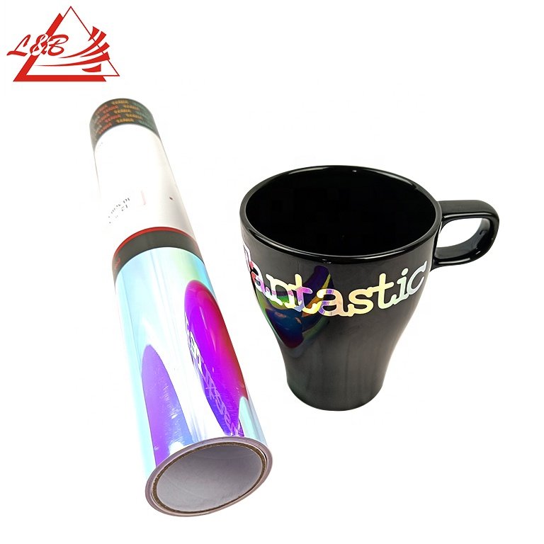 L&B Storage Rainbow Holographic Opal Craft self adhesive Vinyl Roll 12" x 12" Sheets for Craft Cutters Cricut Maker Cricut Joy