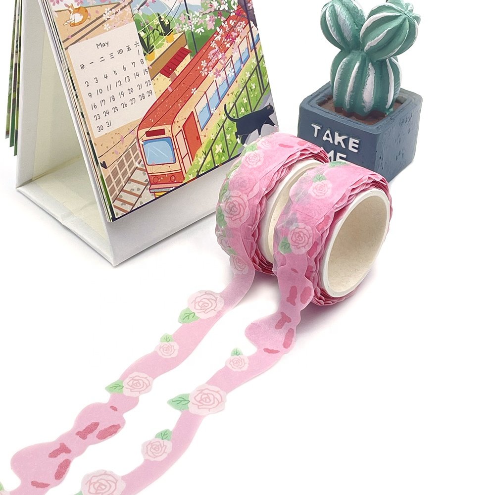 Custom Printed Masking Petal Washi Tape Manufacturer Personal Design Self Adhesive Color Decoration Tape