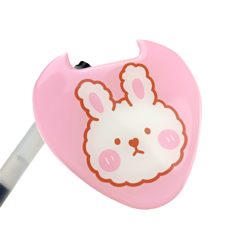 Custom OEM 3D Gel Pink Bunny Dome Stickers Kawaii Rabbit Soft Plastic Decorative with 3M Adhesive Epoxy Resin Packaging Labels